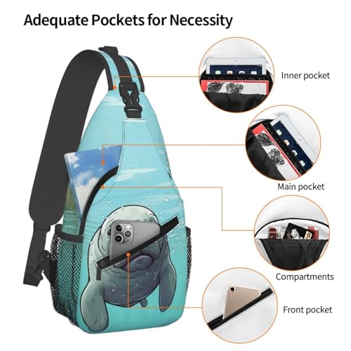 Mochila tipo sling negra con diseño de personajes miniatura 3