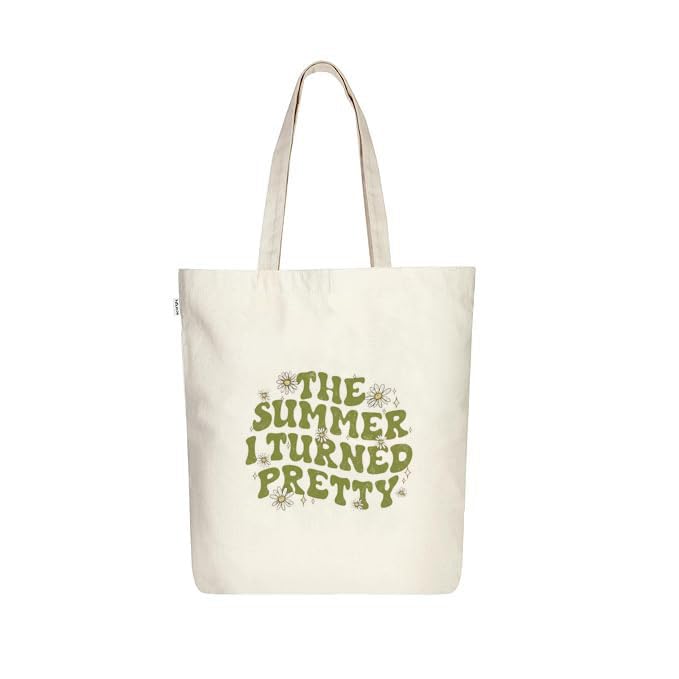 The Summer I Turned Pretty Canvas Tote Bag, Natural Cotton, Eco Bag, Shopping, Beach-image-6