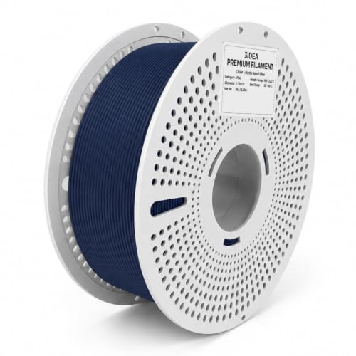 Image of 3IDEA PLA Matte 3D Printer Filament 1.75mm, Navy Blue, 1KG with Reusable Spool, Dimensional Accuracy ±0.02mm, Premium Matte Finish, Smooth & Consistent Printing
