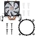 cigemay CPU Cooler, Cooler Master Ventola di Raffreddamento 9CM Doppia Ventola 4 Tubi di Rame Tubi di Raffreddamento, Cuscinetto Idraulico, 20.000 Ore di Vita, per Intel LGA775, per Core i3/i5/i7