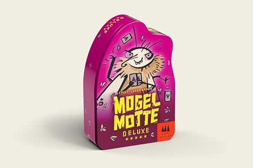 Schmidt Spiele 40899 Mogel Motte Deluxe - Gioco di carte a tre maghi in una scatola di metallo e attrezzature speciali - Amazon Exclusive