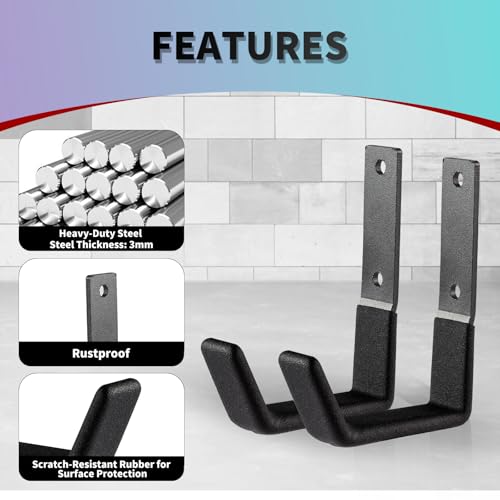 Sincheeway Heavy Duty Steel Garage Hooks, Garage Storage Utility Hooks thumb #2