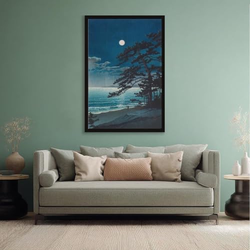 Impression sur toile lune de Kawase Hasui 50x76 cm - 5