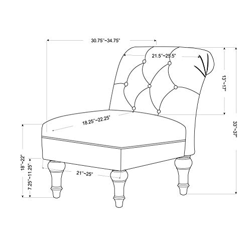 NIBESSER Armless Chair Slipcovers, Accent Chair Cover Stretch Textured Plaid Water-Repellent Chair Covers Furniture Protector Covers Removable Washable for Living Room Hotel (Coffee)