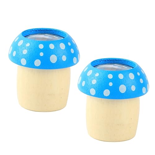 HONMEET 2pcs Wooden Mushroom Boys and Girls Kaleidoscope Educational Toy for Birthday Present