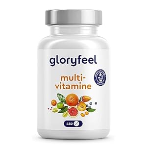 Multivitaminen en mineralen hoge dosering – 450 tabletten met alle A-Z vitamines – Calcium, Biotine, Selenium, Zink, Foliumzuur, Vitamine A, B1, B2, B3, B5, B6, B12, C, D3, E