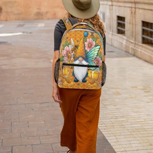 Mochila escolar de viaje gnomo de abeja para universidad 6