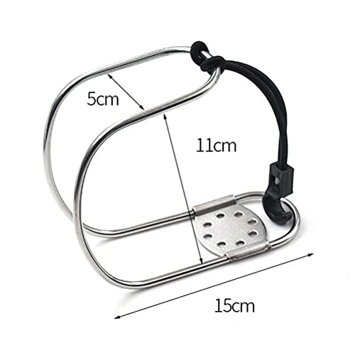 CeFoney Life Buoys Ring,Stainless Steel Horseshoe Life Buoys Swimming Ring Holder Ship Buoy Bracket Lifebuoy Yacht Boat Accessories - Image 2