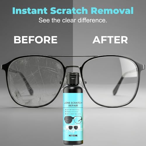Image of Lens scratch removal spray, Scratch Remover for Eyeglasses, Glasses Windshield Repair Fluid, Home Minor Scratch Repair Liquid, Lens Cleaning Restoration Spray for Clearer Vision (2 Pcs)