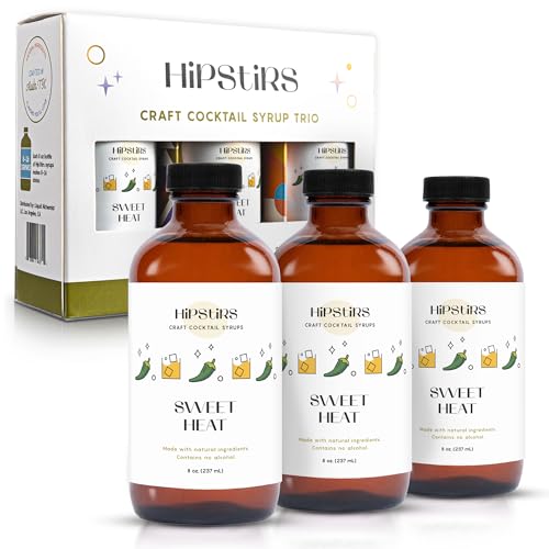 HipStirs Sweet Heat Syrup for Cocktails, Made with Natural Ingredients