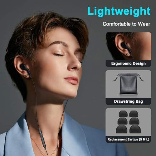 Image of USB C Headphones for iPhone 17 Air 16 Wired Earphones for Samsung Galaxy S24 /S23 /S22 /S25 /S26 Ultra for iPhone 15 Pro Wired Earbud with Mic Stereo Noise Cancelling Type C Earbuds for Pixel 9 /Oneplus 12
