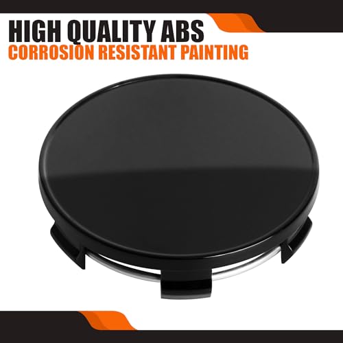 2.7Inch 68MM Wheel Center Caps for BMW 3 Series 4 Series 5 Series X Serires Z Series Rim Hub Caps 3613 6783 536, Pack of 4 (Gloss Black, Outer 69MM, Inner 65MM, Easy DIY Installation)