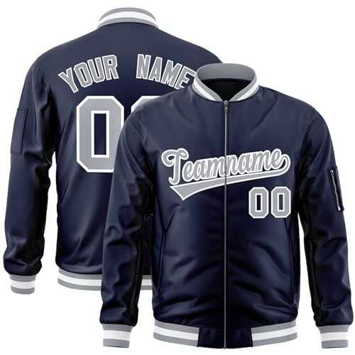 Custom Men's Fashion Varsity Jacket Casual Sportswear Zipper Letterman Jackets Stitched Letters Logo