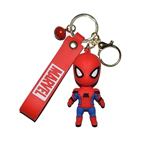 Yxuan Car Keychain,Thor Hammer Key Chain，Cartoon Dollmarvel Iron Manavengers Logo Pewter Key Ring， Child Keychains For Men-Lanyard Key Chain With Detachable Alloy Metal Rings (Spiderman) #TOP19