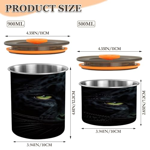 Recipiente hermético acero inoxidable 900ml negro miniatura 2