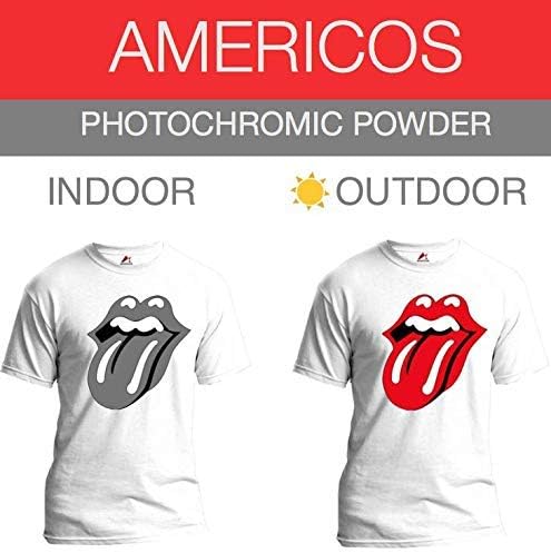 Americos Chemicals Private Limited 1kg Sun Activated Photochromic Ink Pigment Pink Changes to Red When Exposed to Sunlight or UV Light, Perfect for Color Changing Screen Printing on T-Shirts, Shoes