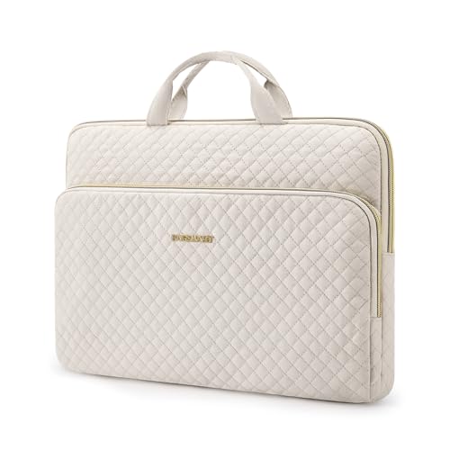 Image of BAGSMART Laptop Sleeve Case with Handle Protective Water-Resistant | 13.3-14 inch Laptop Bag for Women with Front Pockets, Compatible with MacBook, HP, Dell