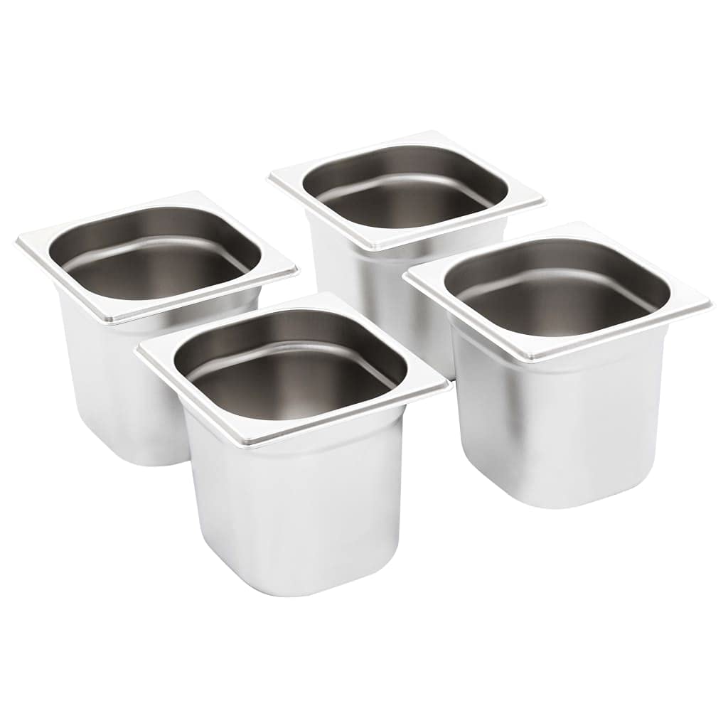 Bandejas Gastronorm 8 unidades GN 1/6 150 mm acero inoxidable,Casa y jardín,Cocina y comedor,Accesorios para aparatos de cocina,Accesorios para mesas de vapor,Cubetas para mesas de vapor-50908