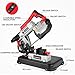 PowerSmart Portable Band Saw with Removable Alloy Steel Base, 10Amp 1100W Motor 5-Inch Deep Cut Bandsaw for Metal