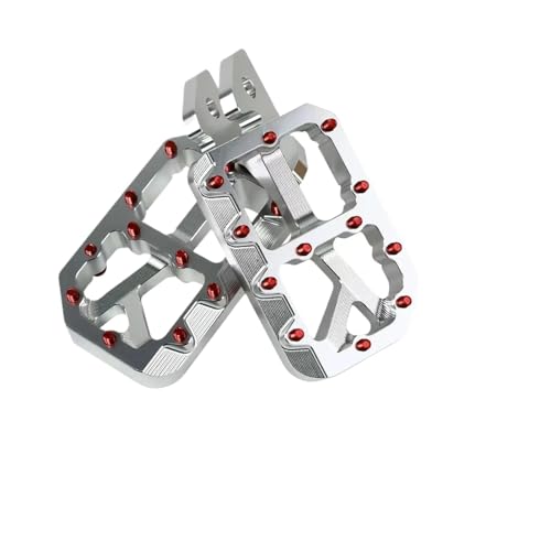 に適合する スーロン フットペダル ライトビー X ペダル フットペグ スーロン アクセサリー 電動自転車 オートバイ フットペグ(シルバー - レッド)