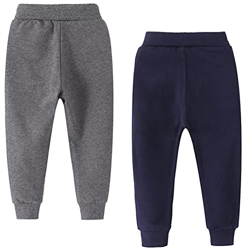 Image of Little Boys Jogger Pants Toddler Boys' Drawstring Elastic Waist Cotton Casual Sweatpants 1PC / 2 PCS Set