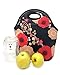 allydrew Insulated Neoprene Lunch Bag Zipper Lunch Box Tote, Blossoms Dark