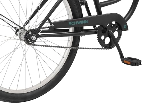 Schwinn Mikko 1 Cruiser Bike, 26 Inch Bike for Women and Men, Single-Speed Beach Cruiser Bicycle, Rear Coaster Brake, Comfortable Padded Seat, Upright Riding Position, Adult Bicycle - Thumbnail 6