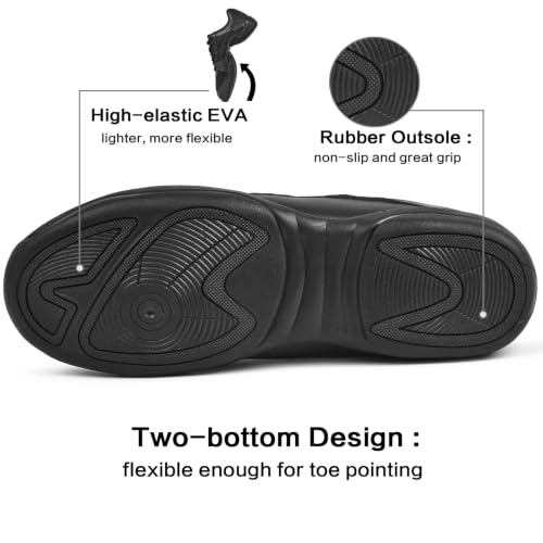 Image of CADIDL Cheer Shoes for Women Black Cheerleading Athletic Dance Shoes Girls Flats Tennis Walking Sneakers