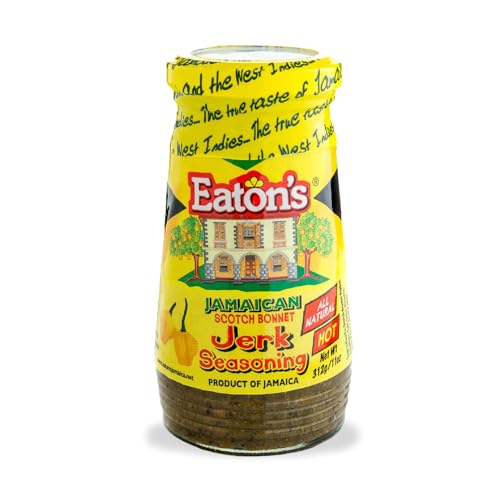 Eaton's Authentic Jamaican Jerk Seasoning - Easy to Use, Spicy, and Flavorful Caribbean Jerk Seasoning, BBQ Rub, Grilled Chicken Seasoning or Marinade with Jerk Cooking Recipe eBook (Scotch Bonnet)