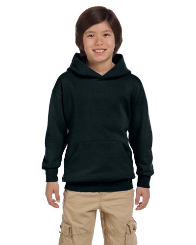 Hanes Youth ComfortBlend EcoSmart Pullover Hoodie Black2
