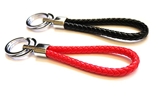 Mehr® Red and Black Woven Key Chains - Strap Keychains - Simple Keychain - Useful Key Chain