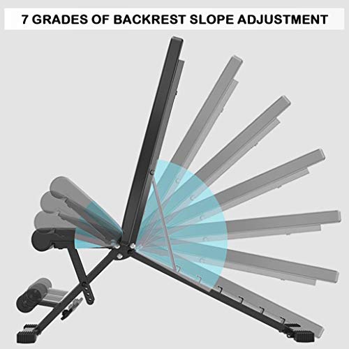 [US Fast Shipment] Foldable Weight Bench, Adjustable Workout Bench for Home Gym, Support 770lbs, Strength Training Benches for Full Body Workout, [2020 Upgraded Version]