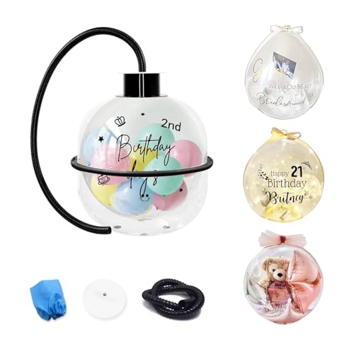 15Balloon Stuffing Machine Large Transparent Balloon Filling Tool Gift Wrapping Machine for Stuffing Filling Plush Toys Bouquets DIY Gifts Rose Bouquet Birthday Party Christmas Decoration
