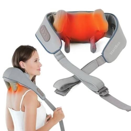 Massageador de Pescoço e Ombros Cervical sem Fio: Relaxamento para Costas em Casa, Viagem e Escritór