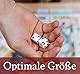 PrimoGames Kunstleder Würfelbecher Set Schwarz/Rot - Edle Würfel Becher mit Filz Innenbezug und 5 Premium Präzisionswürfeln inkl. Verdoppelungswürfel P-16442