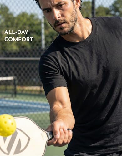 Image of HEELIUM Mens Bamboo Round Neck T-Shirt | Comfortable Tee Casual Fitness & Running Shirt