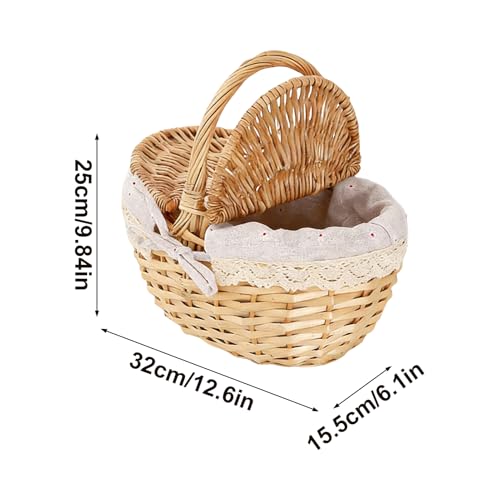 Conteneur de rangement imitation osier avec poignées pour cuisine et garde-manger