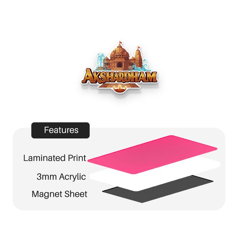 Image of Delhi Set of 5 Fridge Magnets, Glossy Finish, Stylish Magnet for Fridge, Wardrobe & Metal Surfaces