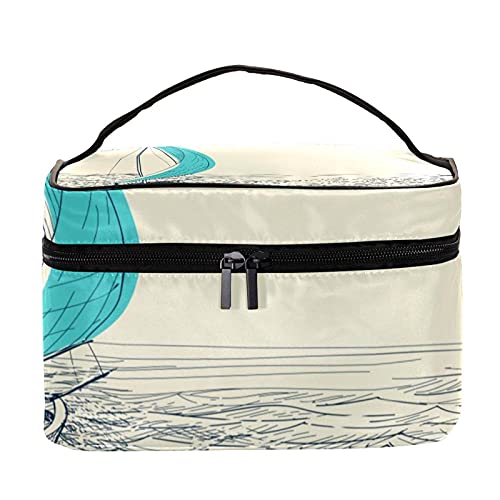 Trousse de toilette voyage bateau à voile en toile premium dame