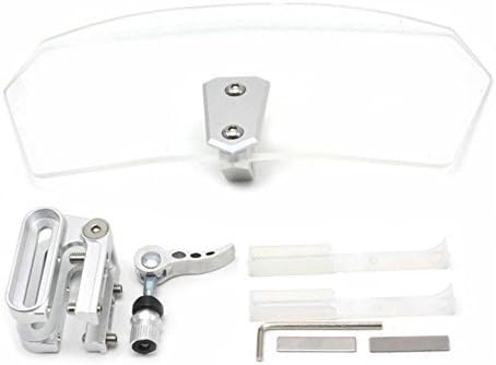 Lisyline Adjustable Clip On Windshield Extension Spoiler Wind Deflector WindScreen Protector For Universal Motorcycle