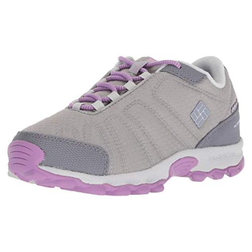 Columbia Childrens Firecamp™ Sledder II WP, Zapatillas de Senderismo, Impermeable para Niñas, Gris (Steam, Phantom Purple), 31 EU