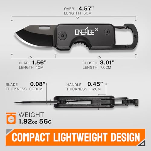 Image of Pocket Knife for Men Gifts, Stocking Stuffers for Men - Christmas Bulk, Keychain Edc Gift with 1.56inch Blade - Small Folding Knives for Everyday Carry, Box Cutter - Gadgets for Camping, Hiking