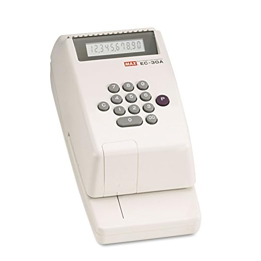 MAX Electronic Checkwriter, 10-Digit, 4.38 x 9.13 x 3.75