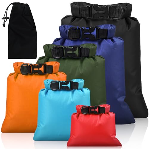 6Pack Waterproof Dry Bags,lightweight outdoor dry bags,Multi-color Waterproof Storage Bags for Outdoor Hiking Climbing Camping Rafting Fishing Travel