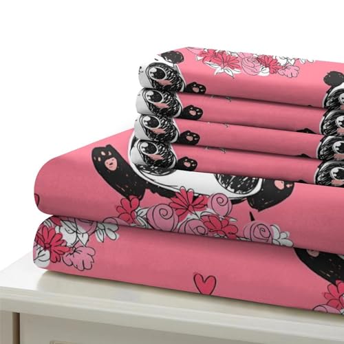 Funda nórdica panda 220x240 con cremallera juego de ropa de cama microfibra 3 piezas 7