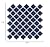 SomerTile FKOLTR50 Hudson Tangier Noir 12.38" x 12.5" Porcelain Mosaic Tile, Blue, 10