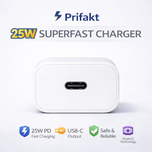 Image of 25W Charger for Samsung Galaxy S24 fe with Type-C to C Cable | Super Fast Charging PD Adapter for Galaxy S26 /S25 Ultra, S24 FE, M17e /A36 /A16, M15 /M17 /M55 5G, F17 /F70e /Z Fold & S /A /M /F /Z Series Phones