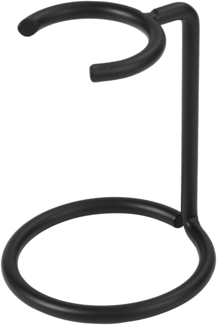 Portable Razor Shaving Brush Rack with Dual Bracket for Soap Bowl Holder Black Shaving Stand for Mens Bathroom Organization Compact Beauty Tool Storage for Home and Shop