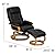 Flash Furniture Contemporary Black Leather Recliner/Ottoman with Swiveling Maple Wood Base from Flash Furniture
