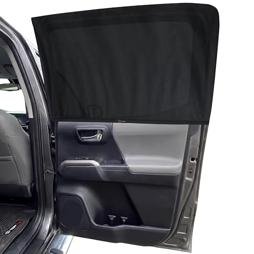 Image of EcoNour Car Window Screen for Toyota Tacoma (2016-2023) 2 Pack | Breathable Mesh Camping Window Covers | 100% Protection from Bugs, Mosquito & UV | Baby Safe Privacy Blackout Net | Car Accessories